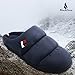 RockDove Women's Down Memory Foam Clog Slippers Cozy Washable House Shoes, Size 9-10 US Women, Navy Blue