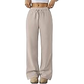 Trendy Queen Women‘s Wide Leg Sweatpants, Baggy Barrel Pants with Pockets, High Waist Lounge Joggers for Fall Winter