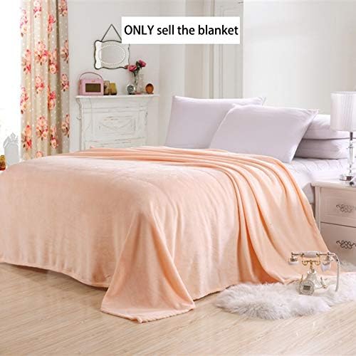 AaaSue Flannel Luxury Warm Reversible Bed Fleece Blankets Super Soft Fluffy Warm Microfiber Throws Bed Blanket Sofa Blanket size 70 * 100cm (Jade Pink)