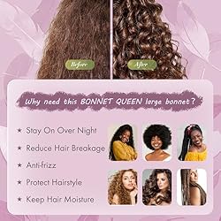 BONNET QUEEN Large Satin Bonnet Silk Bonnet for