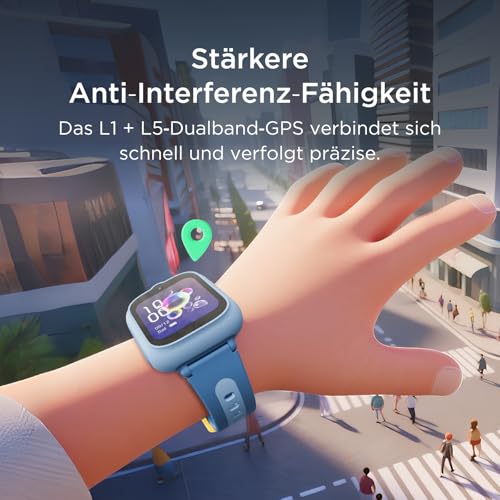 TCL MOVETIME MT48 - 4G Smart Watch for Kids with GPS Tracking, SOS Button, 2MP Camera, Fitness Tracking and Personalised Themes
