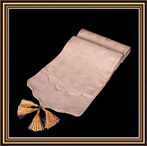 Color wave spell embedded handwriting Chinese classical style linen table runner , black