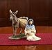 Three Kings Gifts Holy Family Traveling to Bethlehem, Joseph, Mary, Donkey, Flat Base for Stability, Home Decorating Christmas Nativity Scene Sets & Figures, 3-Pieces, for 7 inch Scale Collection