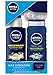 NIVEA Men Maximum Hydration Essential Pack - Body Lotion, Body Wash and Shower Loofah Included - Two(2) 16.9 Fl. Oz. Bottles