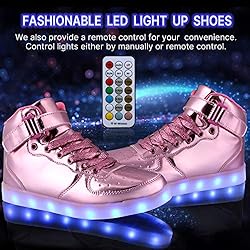 WONZOM LED Light Up Shoes USB Flashing Sneakers for