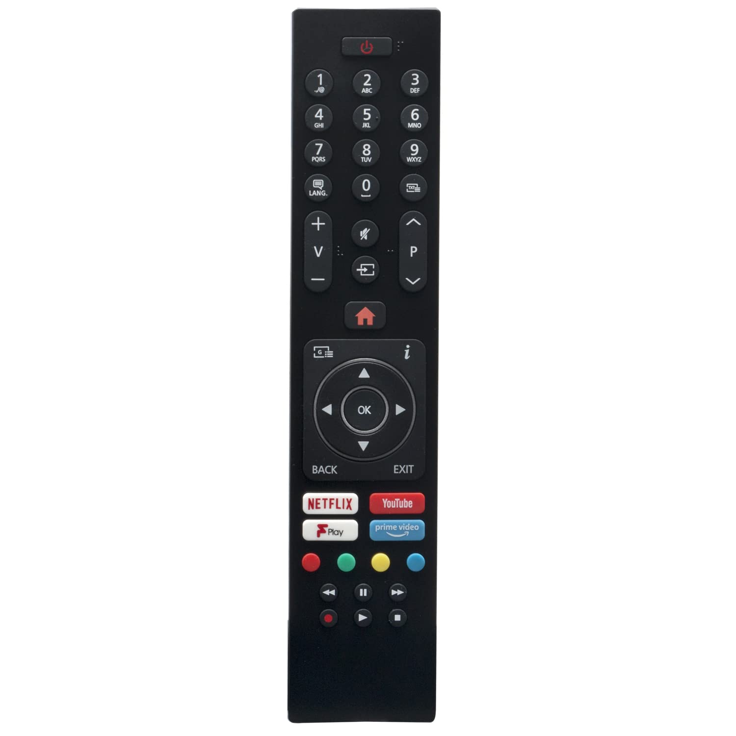 Replacement Remote Control Fit for Logik LED Smart HD TV L32SHE19(B) Remote RC43137P