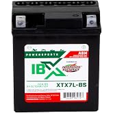 Interstate Batteries IBX YTX7L-BS Powersports Battery 12V 6Ah 85CCA AGM (XTX7L-BS)