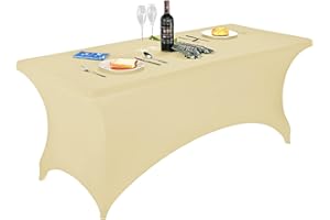 FORLIFE Spandex Table Covers，Fitted Tablecloth for Rectangular Tables, Stretch Patio Table Covers, Universal Spandex Table Co