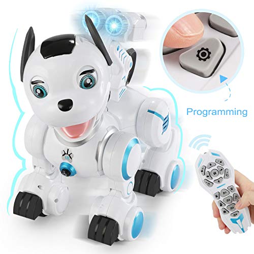 SGILE Robot Dog ,RC Dog Toy Interactive Intelligent Walk Sing Dance Programmable Robot Gift for Kids