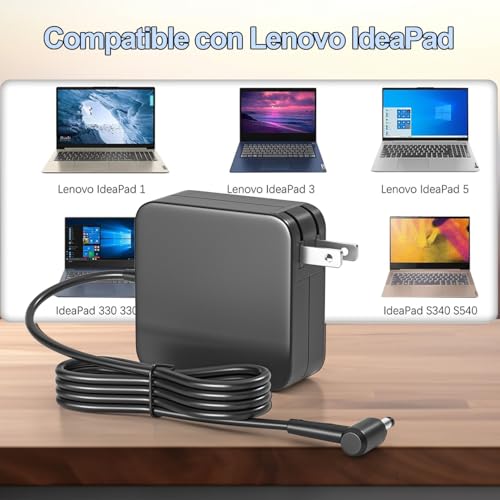 RORALMA 20V 3.25A 65W Cargador para Laptop Lenovo Ideapad 3 1 5 110 310 320 330 S340 S300 350S L340 330S I320 C340 S340-15IIL 145-15IWL S340-15IWL S340 S145 15IML05 15ALC6 15IAU7 14IML05
