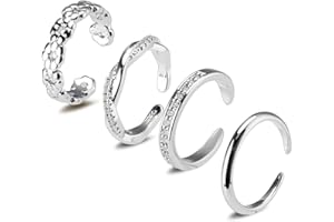 Mannikesi Toe Rings for Women, Adjustable Toe Rings Simple Open Band, Summer Beach Foot Jewelry Set gold Toe Ring