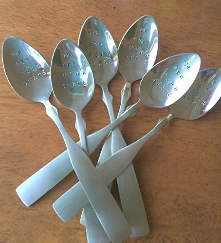 We Are PENN STATE ~ Hand Stamped Spoon, Fork, Knife Fantastic Gift for the Penn State Fan.