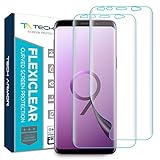 Tech Armor [Wet Applied] Thermoplastic Film (TPU) Screen Protector Designed for Samsung Galaxy S9, Complete Curved Edge Display Coverage, Bubble Free, HD Clear [2-pack]