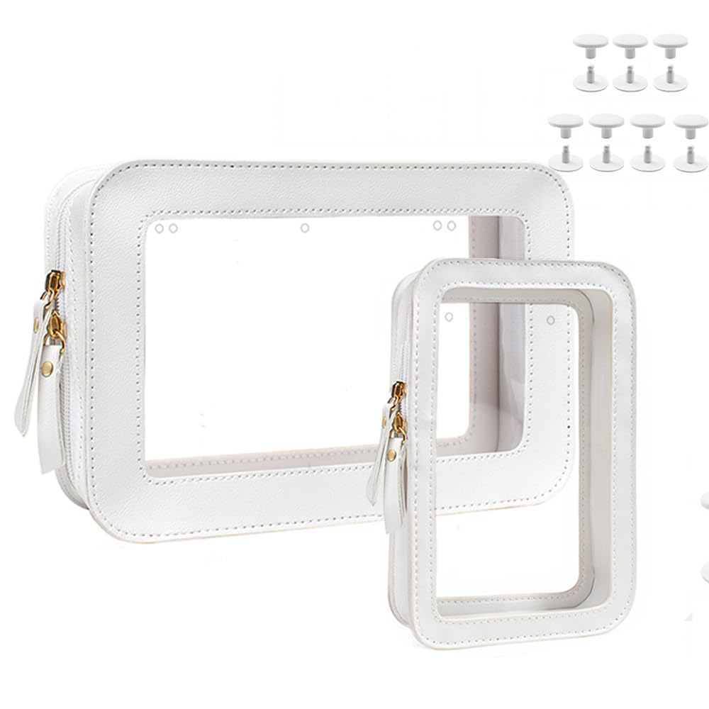 Photo 1 of 2 Packs Clear Bogg Beach Tote Bag Accessories, Phone Holder for Bogg Bag Clear Pouch Travel Toiletry Makeup Bags for Bogg Bag Insert Pouch Cosmetic Storage Case (White Set)