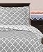 Lux Decor Collection Duvet Cover Set, 1800 Count Egyptian Quality King Soft Premium Bedding Collection, 3 Piece Luxury Soft, 2 Pillow Shams (Grey/White, King/California King)