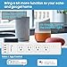 Alexa Smart Power Strip & Cord Management Gift Set(6PCS), Alloda WIFI Surge Protector, 4 USB Charging Ports and 4 Independent APP Control AC Plugs, Timer, Compatible w/Echo and Google Home Assistant