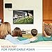 GreenYellow - Indoor Digital HDTV Amplified Television Antenna Freeview 4K 1080P HD VHF UHF for Local Channels 120 Miles Range with Signal Amplifier Support All TV's-13ft Coax Cable 