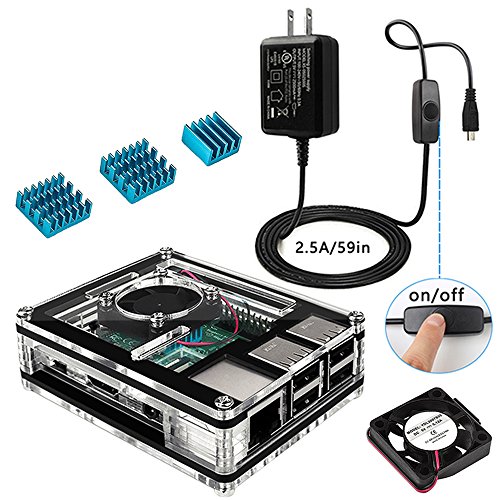 Miuzei case for raspberry pi 3 with fan cooling and 3×…