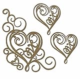 Love Corner Set - Laser Cut Chipboard - 3 Piece Set