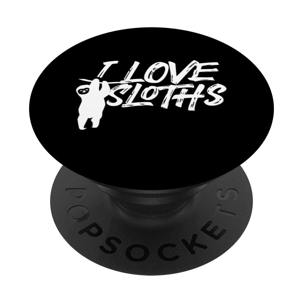 I Love Sloths Lover Lazy Sloth PopSockets Swappable PopGrip