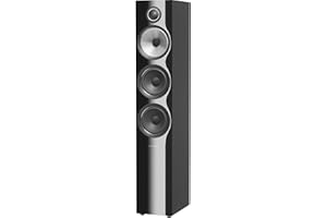 Bowers & Wilkins 704 S2 Floorstanding Loudspeaker - Slim & Compact Tower Speaker, Aerofoil Woofers with Flowport Technology, Standing Speaker for Home Stereo System, Gloss Black