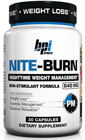 BPI Sports Nite Burn Nighttime Weight Management FormulaSuper Size Value Package 90 Capsules