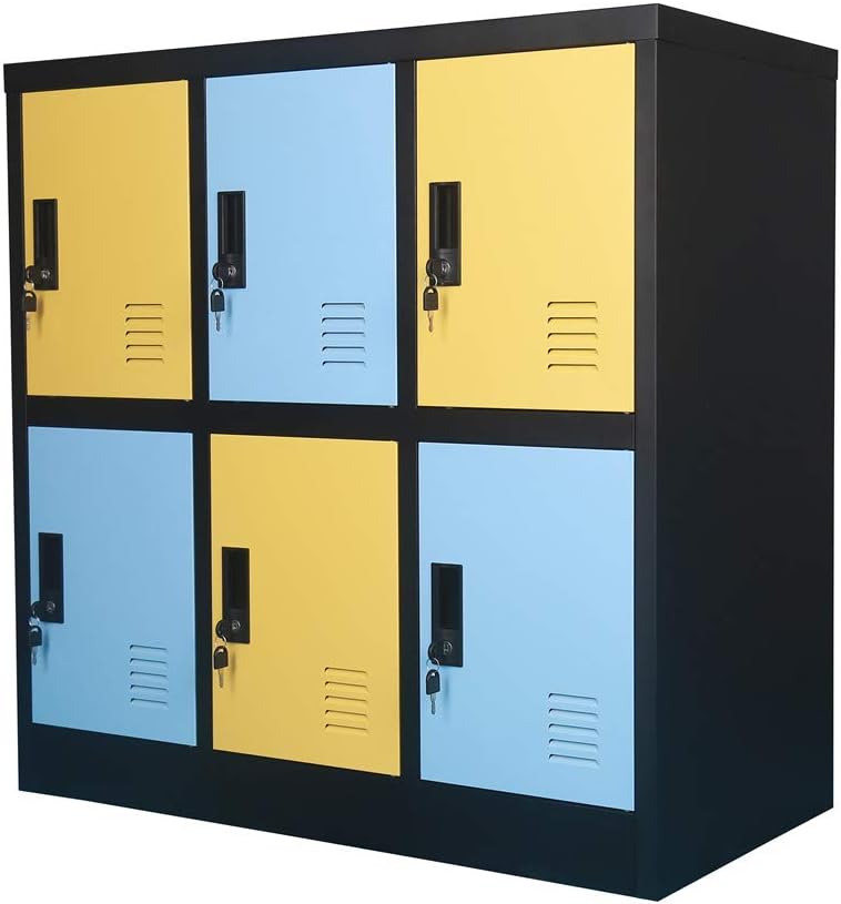 MECOLOR Office and home employee locker cabinet self storage organizers (yellow, W6D) - Image 4