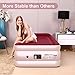 Twin Air Mattress, Raised Elevated Double High Airbed for Guest, Blow Up Inflatable Upgraded Air Mattresses with Built-in Pump & Pillow