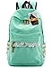 Leaper Casual Style Canvas Laptop Backpack Bag Travel Daypack Handbag with Laptop Lining (Water Blue)