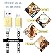 iSeeker Micro USB Cable High Speed 6.6ft/2m Nylon Braided Charging Cord USB 2.0 A Male to Micro B Sync and Charge Cable for Samsung, HTC, LG, Android and More[3-Pack]