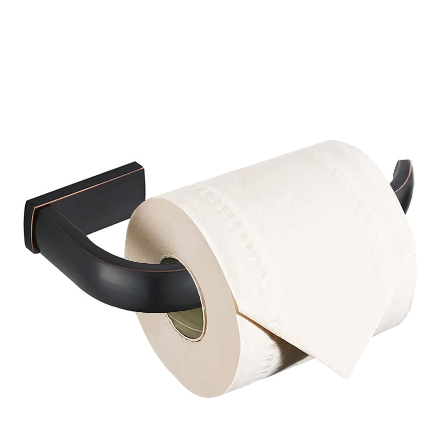 WINCASE Oil Rubbed Toilet Paper Holder, Bronze Roll Tissue Holder, Black Paper Storage Brushed Brass Wall Mounted for Bathroom