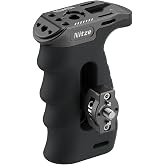 Nitze Ergonomic Side Handle with 1/4" Locating Pins - PA29D | Detachable Locating Pins, Up/Down and Left/Right Adjustable, Rubberized Aluminum Material