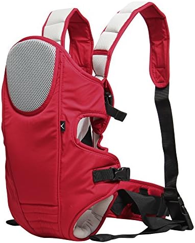 ShowRoom16 Soft 3 in 1 Multi-Position Baby Carrier w/ Adjustable Straps & Comfort Padding for Infant/Toddler (Red)