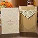 PONATIA 25PCS Laser Cut Invitations Cards Luxury Diamond Gloss Design Wedding Bridal Shower Invitation Baby Shower Engagement Birthday Invitation Graduation (Dark Gold)