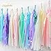 NICROLANDEE 35Pcs Unicorn Iridescent Tassel Garland Unicorn Birthday Bunting Tassel Garland for Party Baby Shower Bunting Rainbow Bunting Iridescent Party
