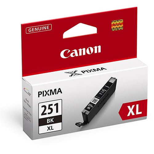 Genuine OEM Black Ink Canon PIXMA iP7220 iP8720 iX6820 iX8720 MG5420 MG5520 MG5620 MG6320 MG6420 MG6620 MG7120 MG7520 MX922 - CLI-251XLB 6448B001 - High Yield 4,425 pages