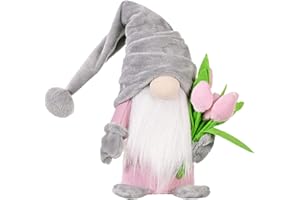 SAFIGLE Christmas Gnomes Indoor Christmas Decorations, Spring Summer Gnome Holiday Decorations, Handmade Tomte Stuffed Plush Gnomes for Christmas Valentines, for Mom