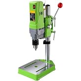 BACHIN Bench Drill Stand 710W Mini Electric Bench Drilling Machine Drill Chuck 1-13mm, 6-Speed Mini Drill Press Machine with Cast Iron Base, 0-2800RPM, for DIY, Woodworking, Metal, Jewelry Making