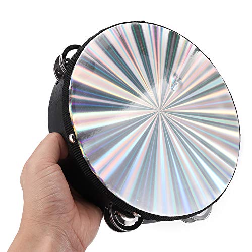 heaven2017 Reflective Tambourine Drum Double Rows Jingle Bell Musical Party Percussion Instruments - Thumbnail 5