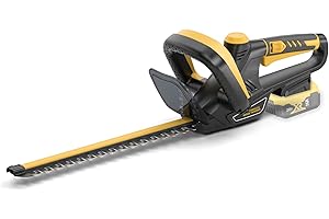 IEBUDA Hedge Trimmer for Dewalt 20V Battery, Cordless Electric Hedge Trimmer with 22'' Dual-Action Blade, 1600RPM, 3/5'' Cutting Width, Rotating Handle & Dual Switch Design