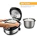 Elechomes LED Touch Control Rice Cooker, 16-in-1 Multi-function Cooker, 10-Cups Uncooked Warmer Cooker with Steam & Rinse Basket, CR502