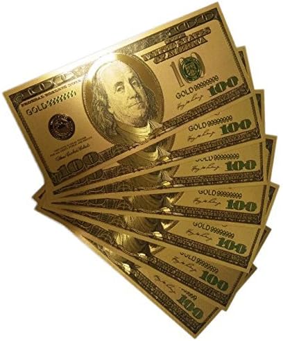 Lots $ 100 dollar Gold Foil USD Paper Money Banknotes Crafts 100pcs