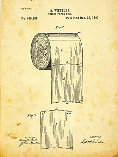 Amazon Com Homebody Accents Toilet Paper Patent Drawing Metal