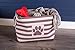 Bone Dry Pet Storage Collection Striped Paw Patch Bin, Medium Rectangle, Brown