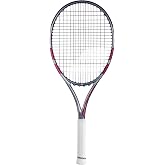 Babolat Boost Aero Strung Tennis Racquet, Grey/Raspberry Pink