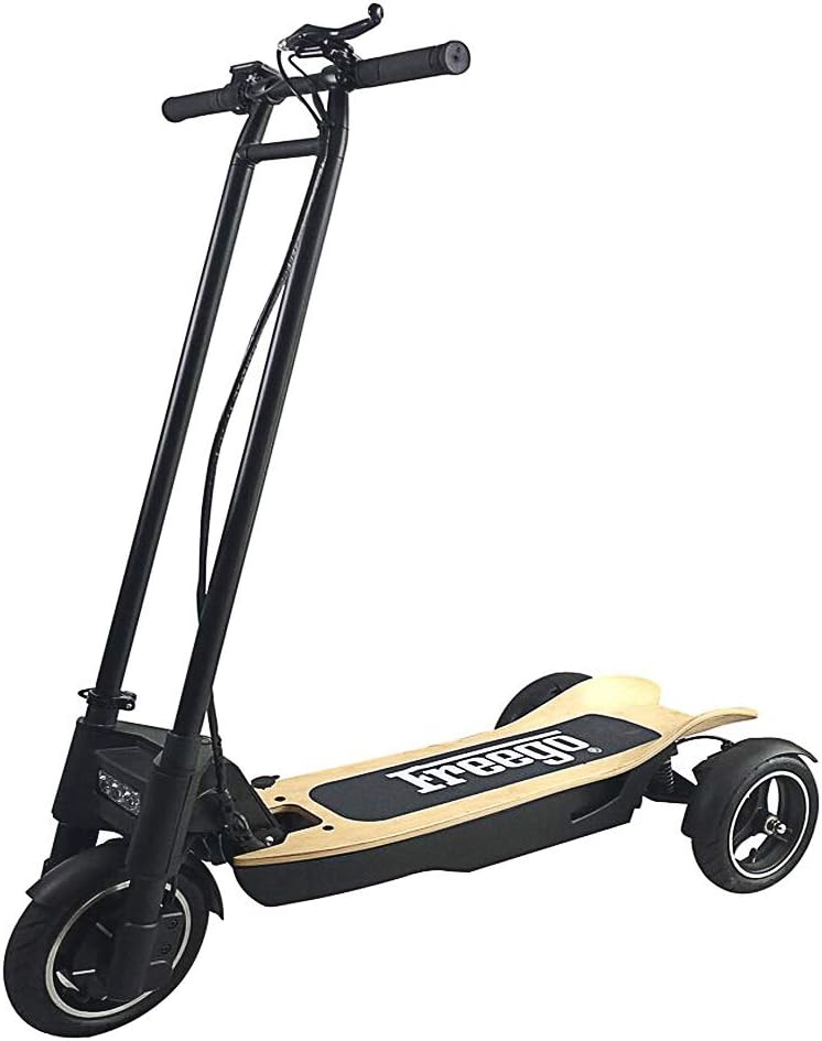 WLPT Electric Scooters, 10T E-Scooter 10-inch Three-Wheels Solid Tires Shockproof Folding Electric Scooter 120kg Maximum Payload Mileage Above 20km