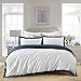 JOHNPEY Duvet Cover Queen (1 Duvet Cover+2 Pillow Shams), 100% Egyptian Cotton,Soft and Breathable with Button Closure