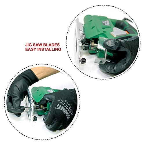 Lion Tools DB6205 Toolman 6.5A Variable Speed Jig Saw works with DeWalt Makita Ryobi Accessories