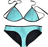 MUXILOVE Women Diving Wet Suit Neoprene Sport Bikini Triangle Top Swimsuit(FBA)