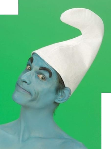 7 x Zwergenmütze Mütze weiß Zwerg Fasching Karneval fürs Kostüm Schlumpf